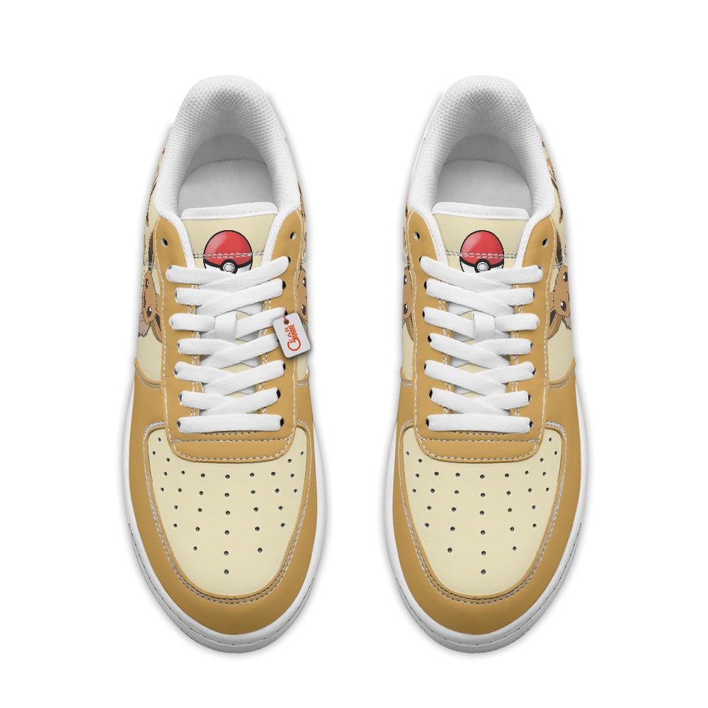 Baskets Anime Eevee Personalized en Cuir Chaussures Basses Unisexes Anime Manga