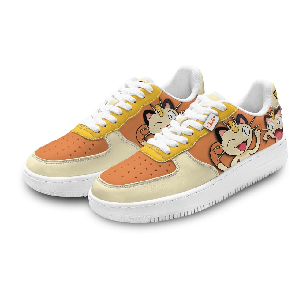 Baskets Anime Meowth Personalized en Cuir Chaussures Basses Unisexes Anime Manga