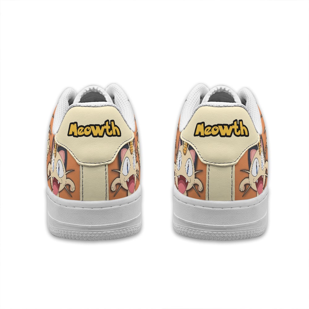 Baskets Anime Meowth Personalized en Cuir Chaussures Basses Unisexes Anime Manga