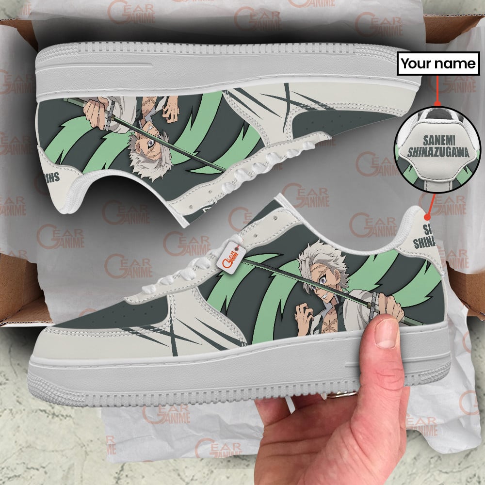 Baskets Anime Sanemi Shinazugawa Personalized en Cuir Chaussures Basses Unisexes Anime Manga