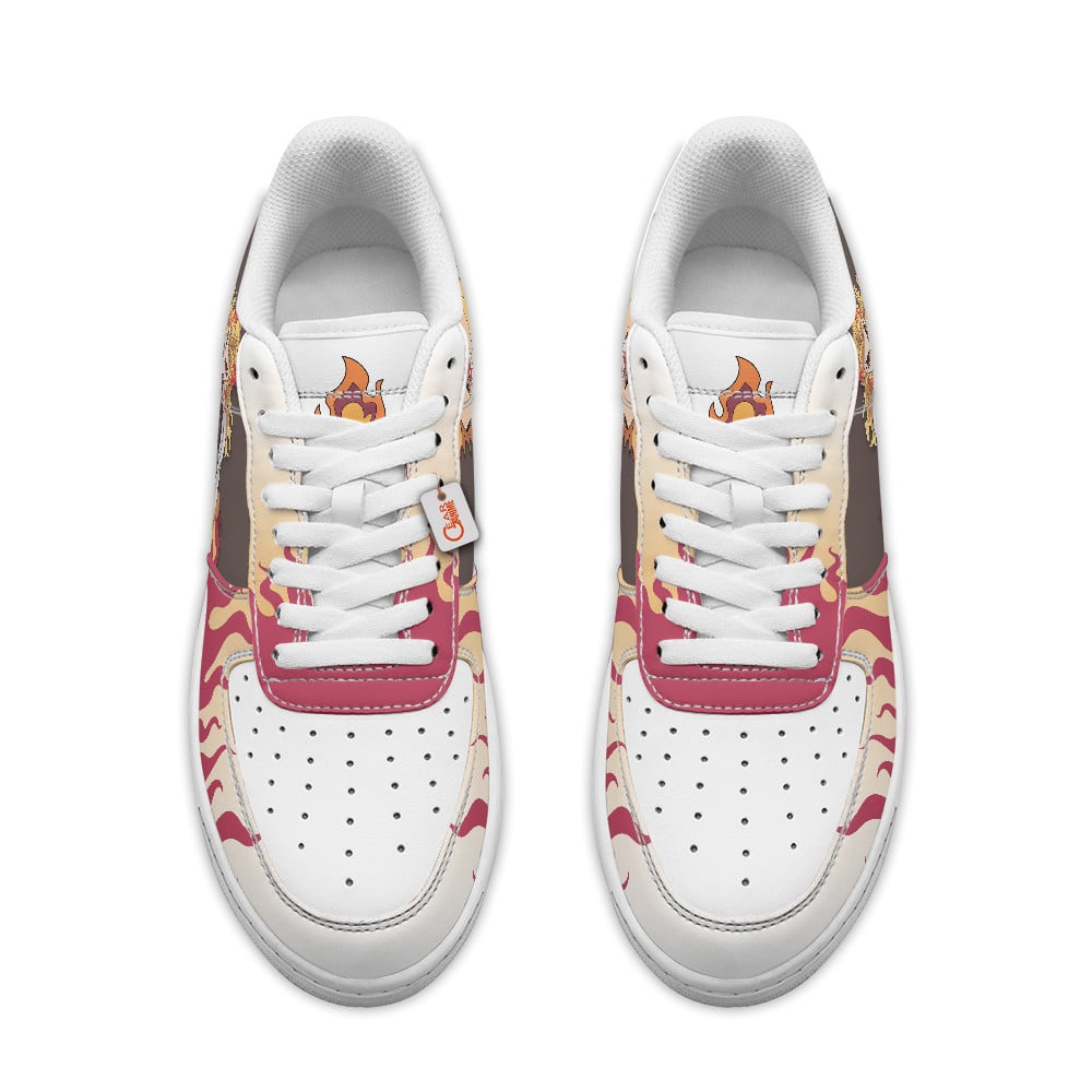 Baskets Anime Kyojuro Rengoku Personalized en Cuir Chaussures Basses Unisexes Dragon Ball