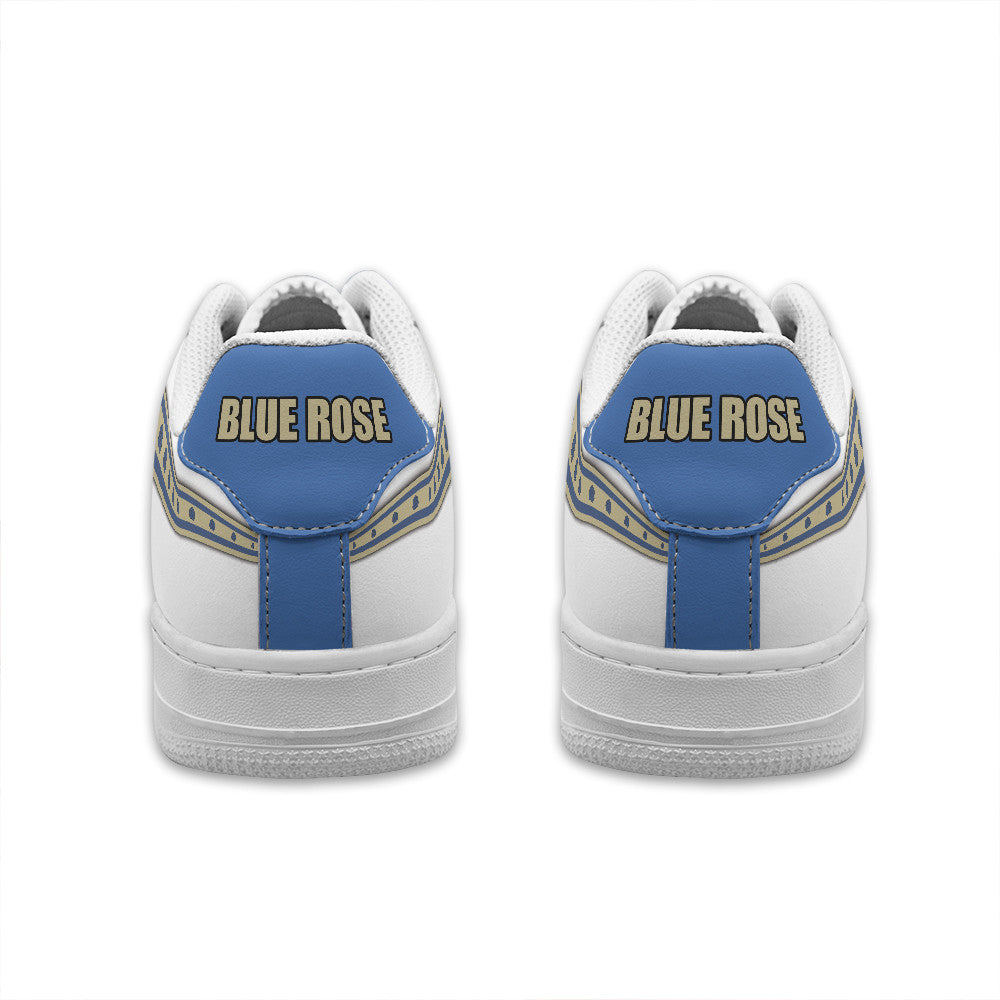 Baskets Anime Black Blue Rose Personalized en Cuir Chaussures Basses Unisexes Anime Manga