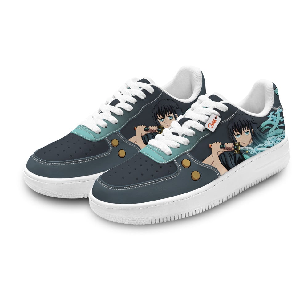 Baskets Anime Muichiro Tokito Personalized en Cuir Chaussures Basses Unisexes Anime Manga