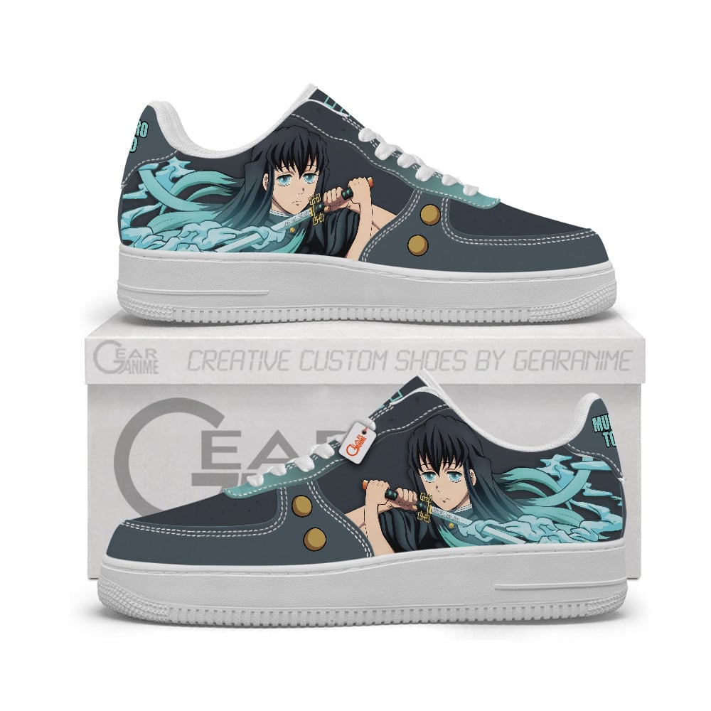Baskets Anime Muichiro Tokito Personalized en Cuir Chaussures Basses Unisexes Anime Manga