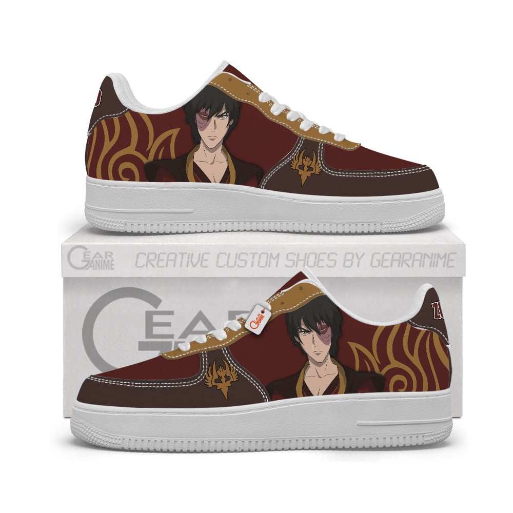 Baskets Anime Zuko Personalized en Cuir Chaussures Basses Unisexes Anime Manga