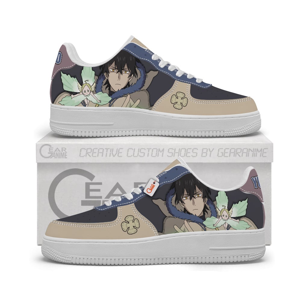 Baskets Anime Yuno Personalized en Cuir Chaussures Basses Unisexes Anime Manga