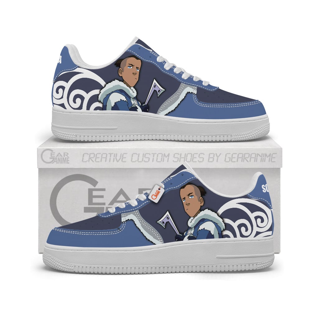 Baskets Anime Sokka Personalized en Cuir Chaussures Basses Unisexes Anime Manga