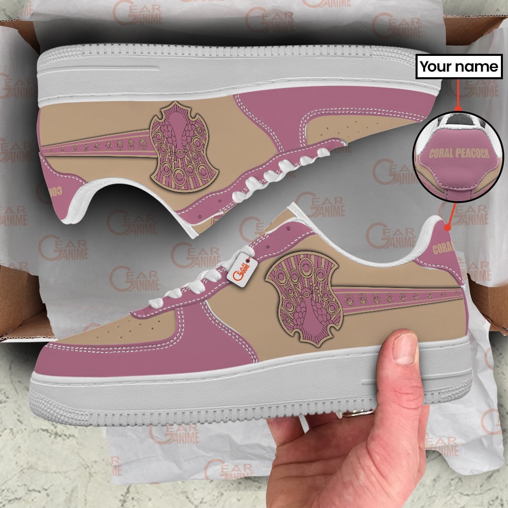 Baskets Anime Coral Peacock Personalized en Cuir Chaussures Basses Unisexes Anime Manga