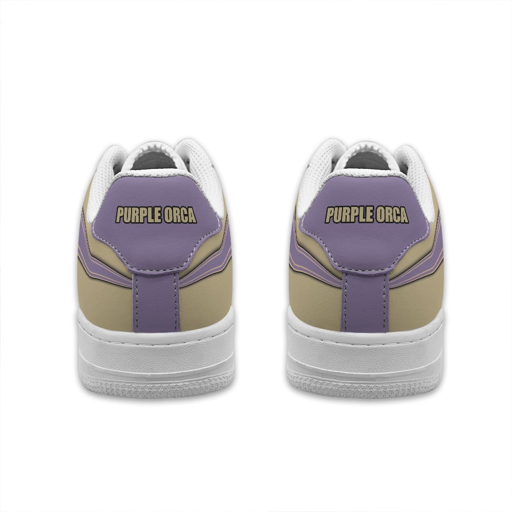 Baskets Anime Purple Orca Personalized en Cuir Chaussures Basses Unisexes Anime Manga