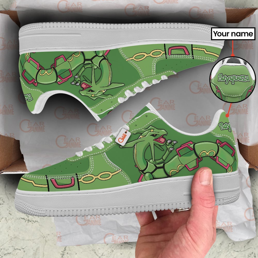 Baskets Anime Rayquaza Personalized en Cuir Chaussures Basses Unisexes Anime Manga