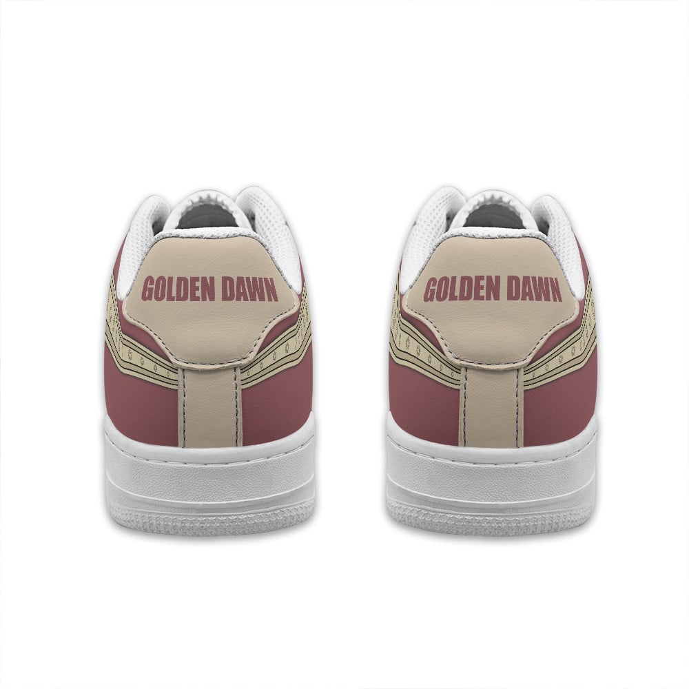 Baskets Anime Black Golden Dawn Personalized en Cuir Chaussures Basses Unisexes Anime Manga