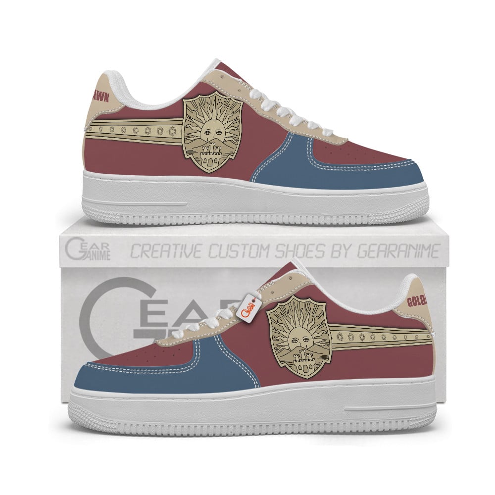 Baskets Anime Black Golden Dawn Personalized en Cuir Chaussures Basses Unisexes Anime Manga