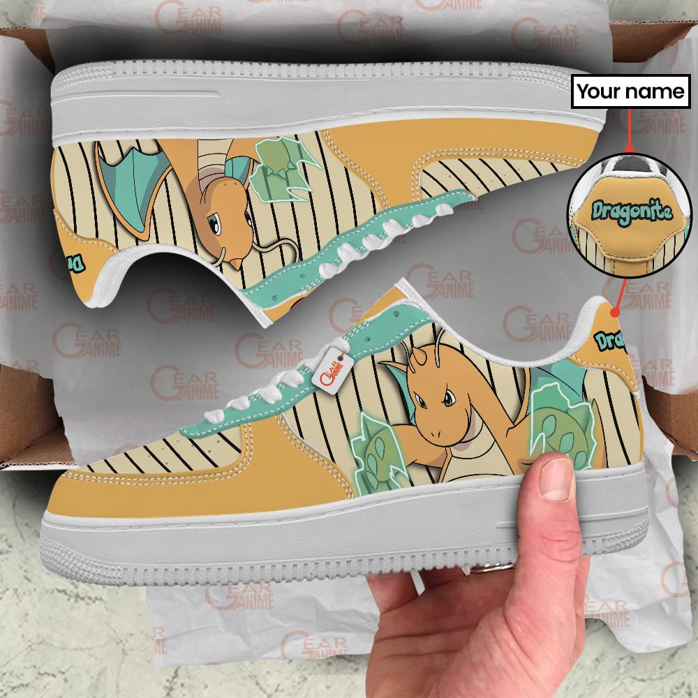 Baskets Anime Dragonite Personalized en Cuir Chaussures Basses Unisexes Anime Manga