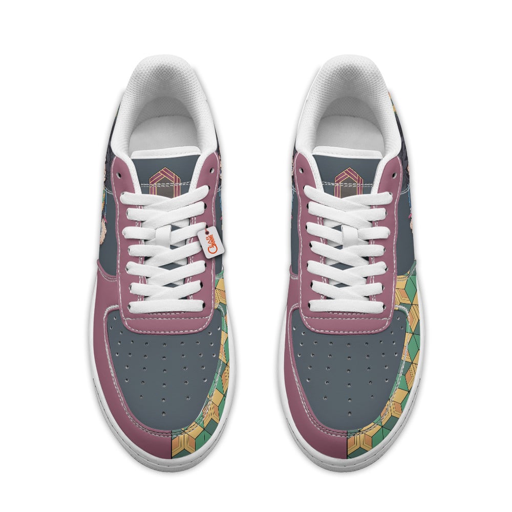 Baskets Anime Giyu Tomioka Personalized en Cuir Chaussures Basses Unisexes Anime Manga
