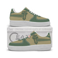 Baskets Anime Black Green Mantis Personalized en Cuir Chaussures Basses Unisexes Anime Manga