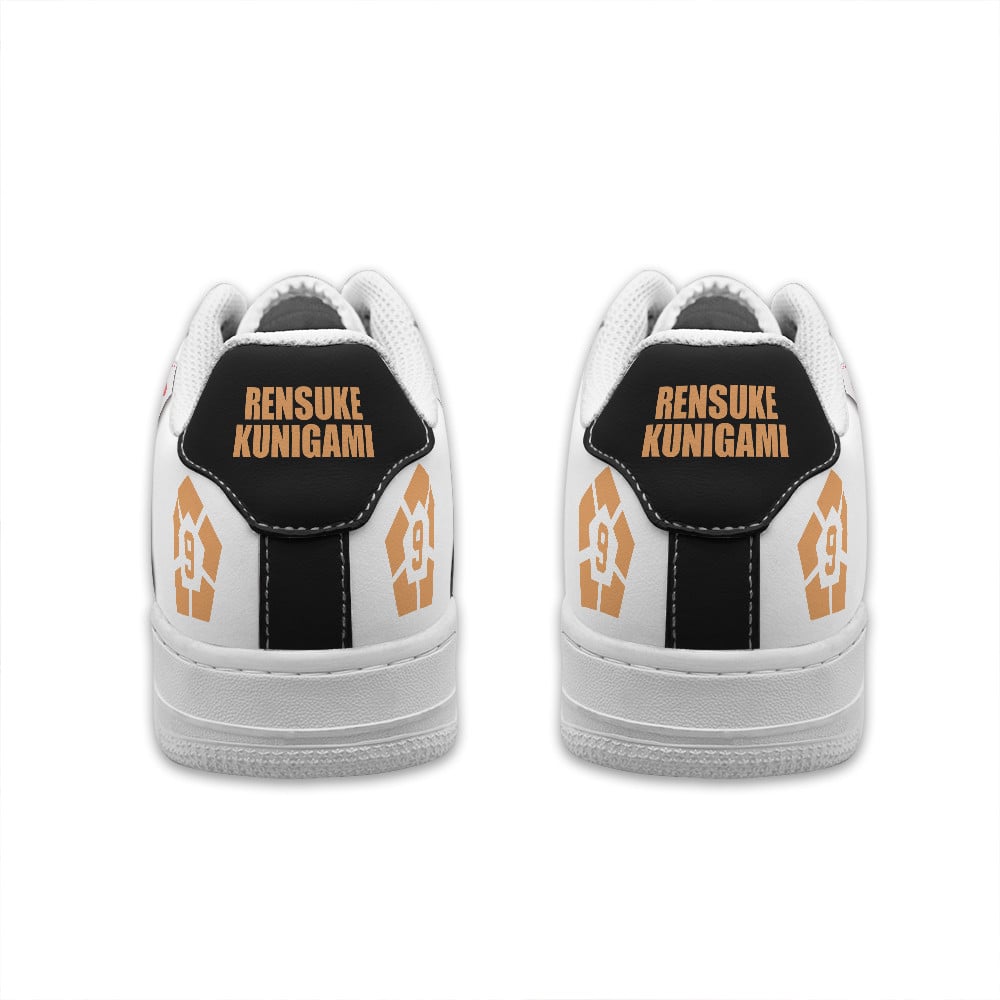 Baskets Anime Rensuke Kunigami Personalized en Cuir Chaussures Basses Unisexes Anime Manga