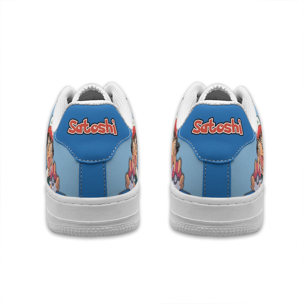 Baskets Anime Ash Ketchum Satoshi Personalized en Cuir Chaussures Basses Unisexes Anime Manga