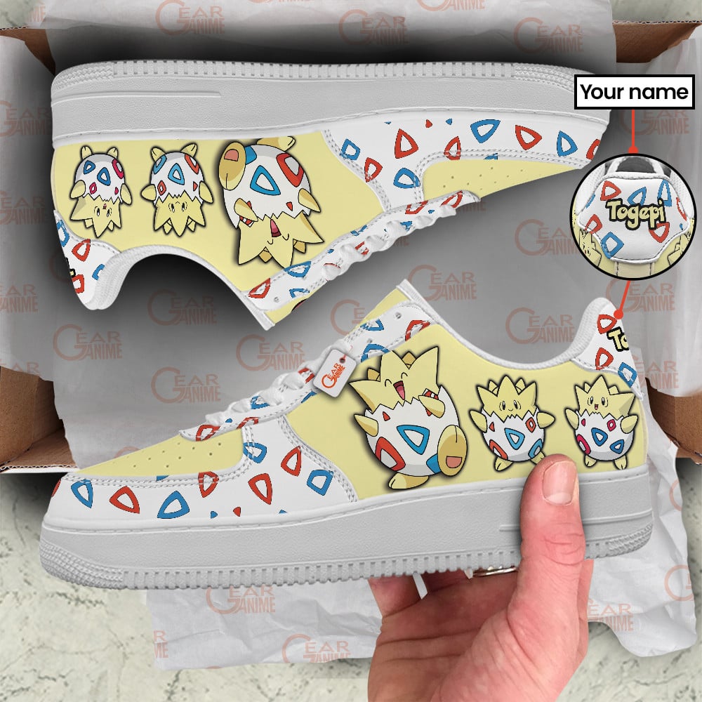 Baskets Anime Togepi Personalized en Cuir Chaussures Basses Unisexes Anime Manga