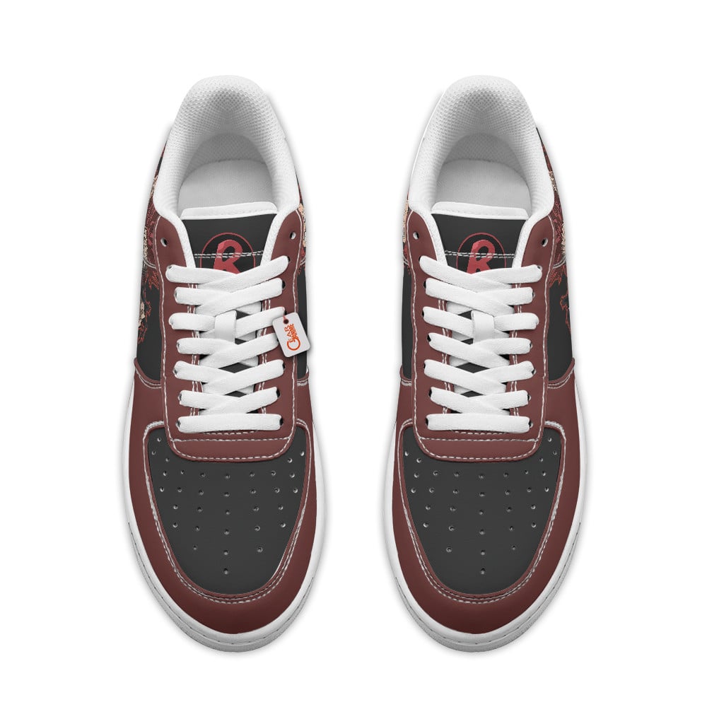 Baskets Anime Eijiro Kirishima Red Riot Personalized en Cuir Chaussures Basses Unisexes Anime Manga