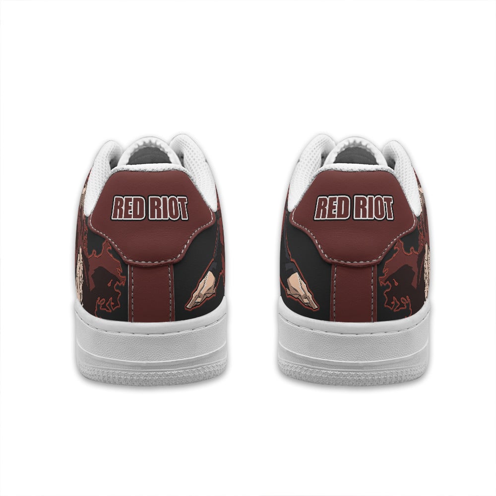 Baskets Anime Eijiro Kirishima Red Riot Personalized en Cuir Chaussures Basses Unisexes Anime Manga