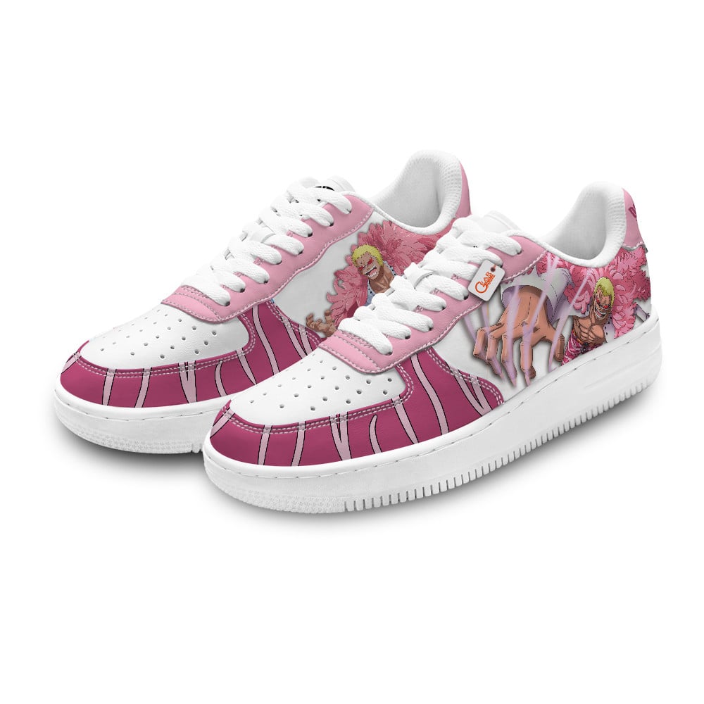 Baskets Anime Donquixote Doflamingo Personalized en Cuir Chaussures Basses Unisexes Anime Manga