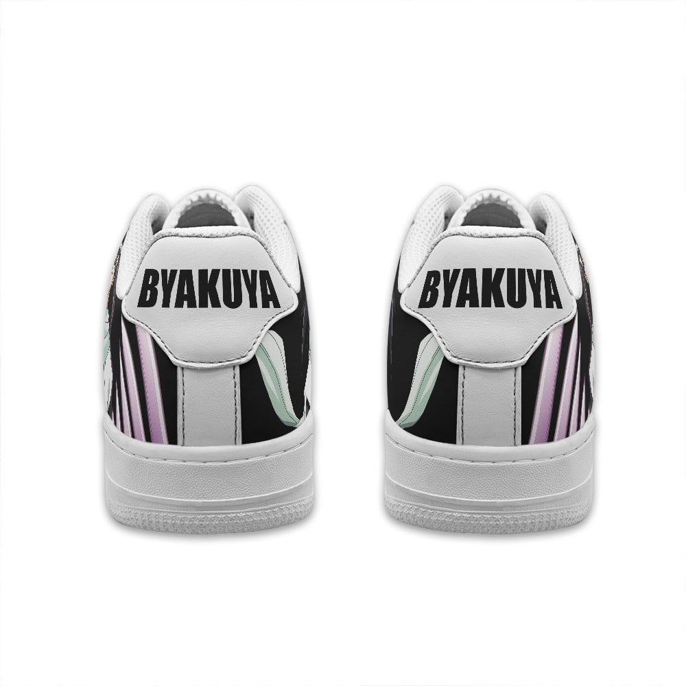 Baskets Anime Byakuya Kuchiki Personalized en Cuir Chaussures Basses Unisexes Anime Manga