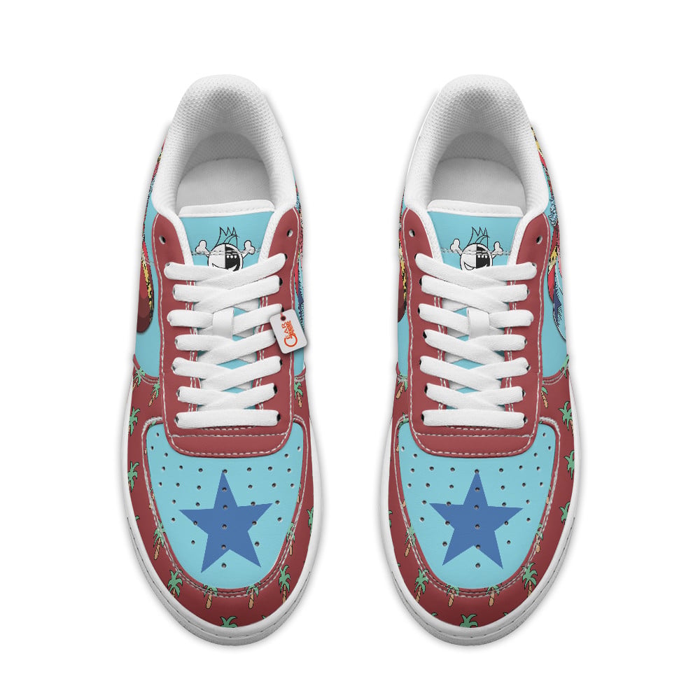Baskets Anime Franky Personalized en Cuir Chaussures Basses Unisexes Anime Manga