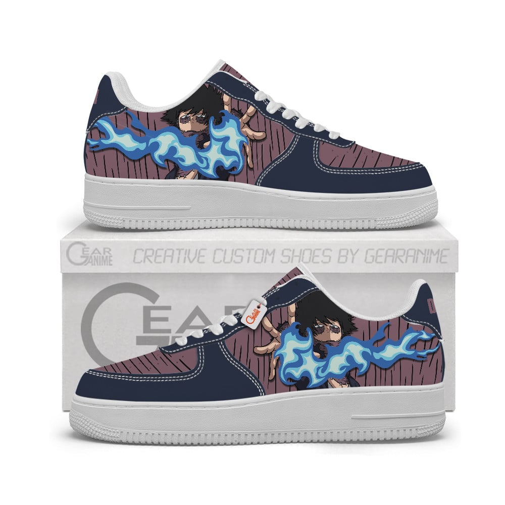 Baskets Anime Dabi Blueflame Personalized en Cuir Chaussures Basses Unisexes Anime Manga