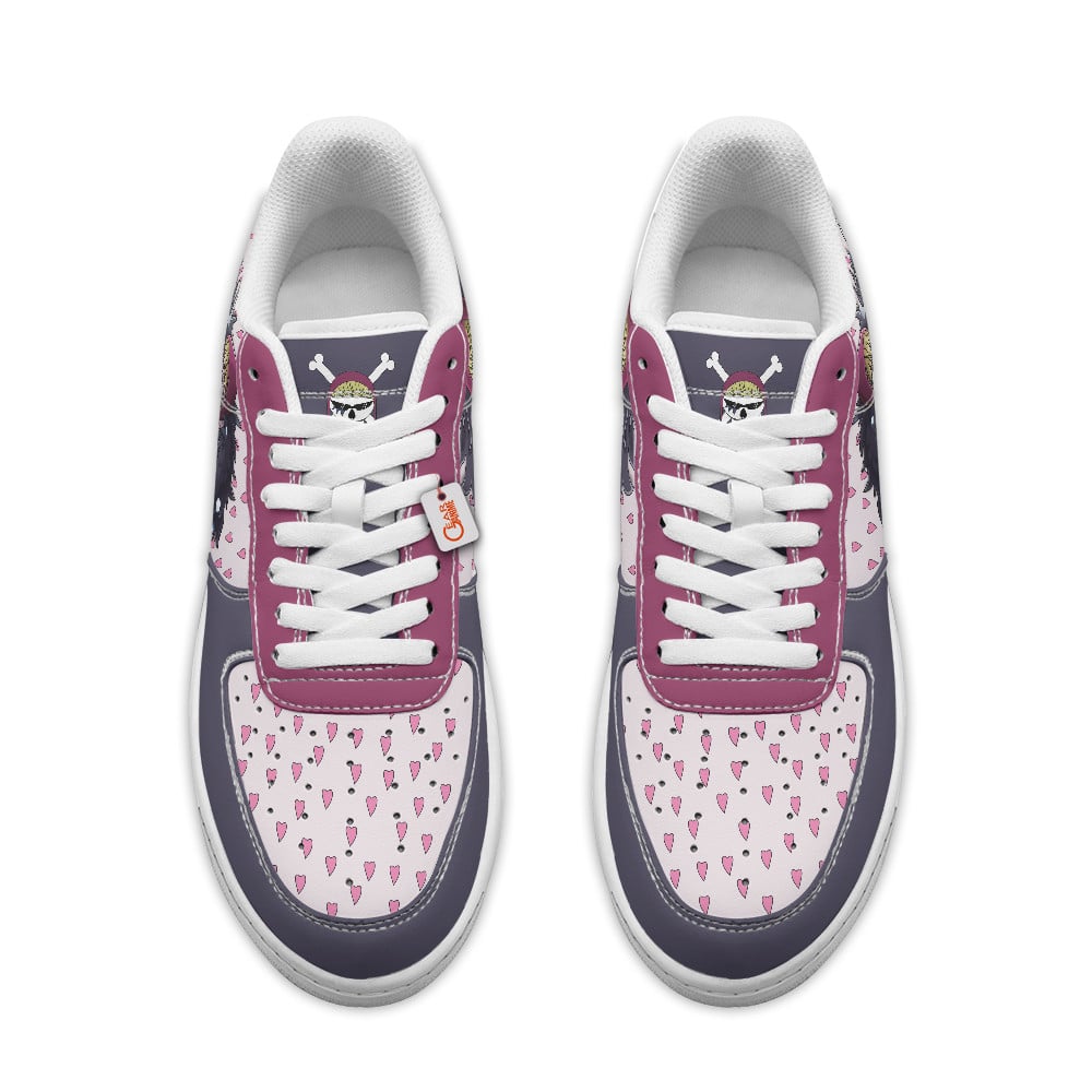 Baskets Anime Donquixote Rosinante Personalized en Cuir Chaussures Basses Unisexes Anime Manga