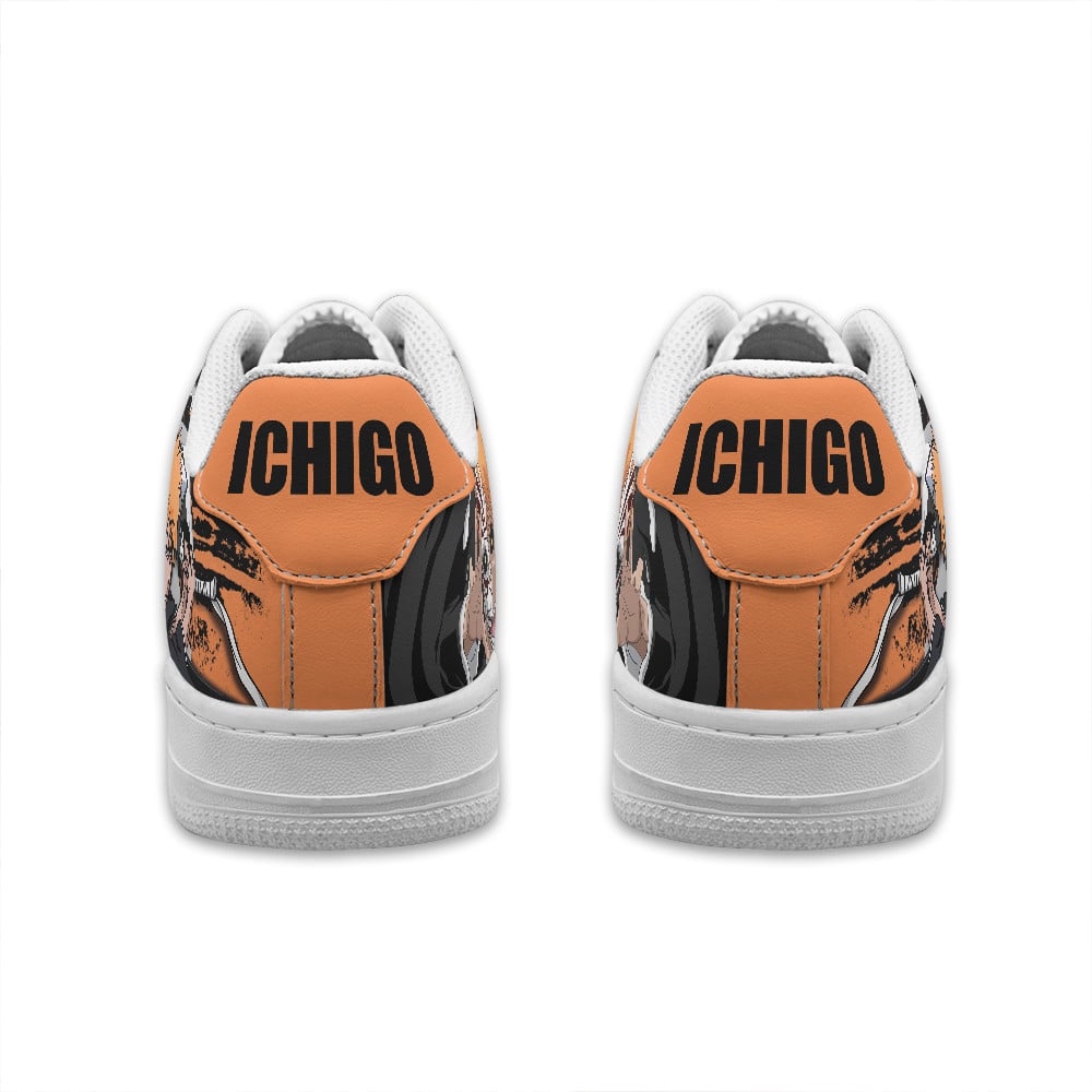 Baskets Anime Ichigo Kurosaki Personalized en Cuir Chaussures Basses Unisexes Anime Manga
