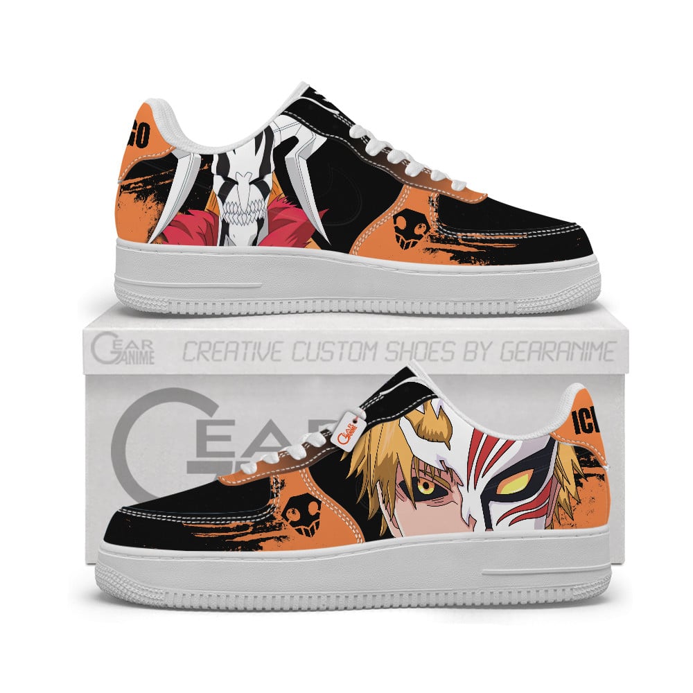 Baskets Anime Ichigo Kurosaki Hollow Personalized en Cuir Chaussures Basses Unisexes Anime Manga
