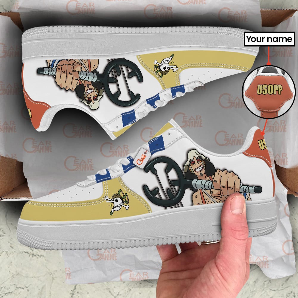 Baskets Anime Usopp Personalized en Cuir Chaussures Basses Unisexes Anime Manga
