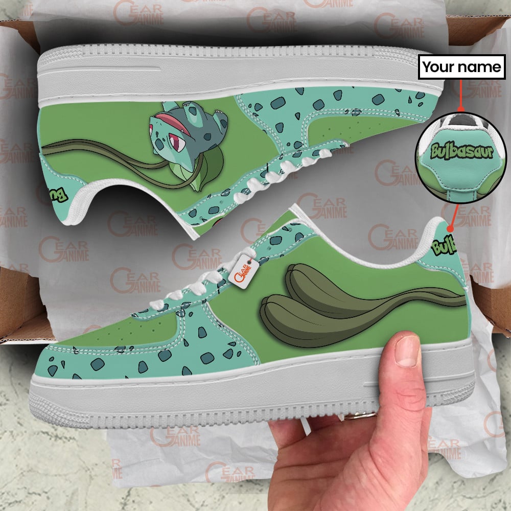 Baskets Anime Bulbasaur Personalized en Cuir Chaussures Basses Unisexes Anime Manga