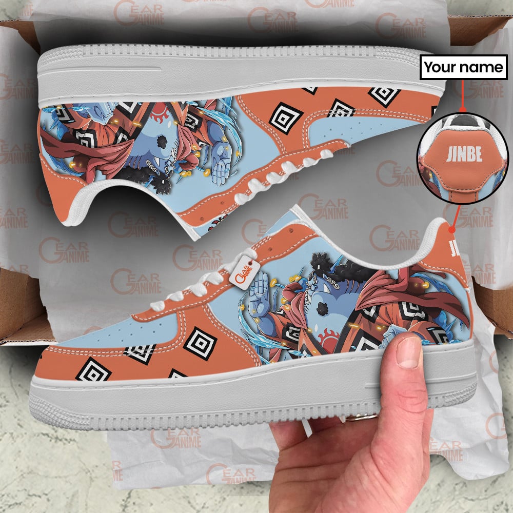 Baskets Anime Jinbe Personalized en Cuir Chaussures Basses Unisexes Anime Manga