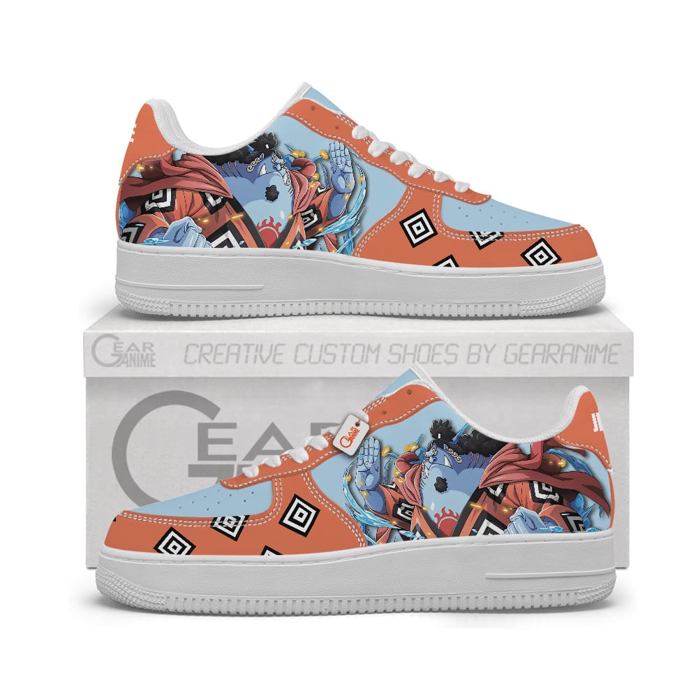 Baskets Anime Jinbe Personalized en Cuir Chaussures Basses Unisexes Anime Manga
