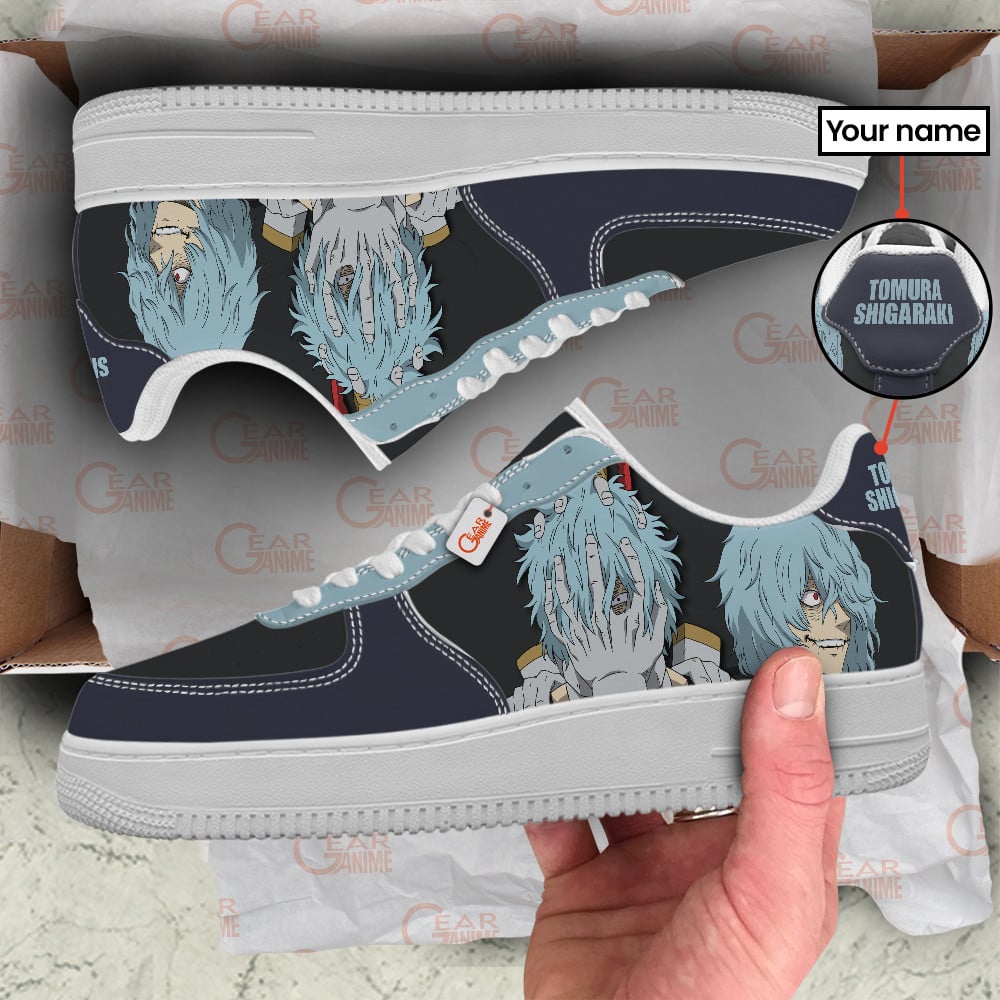 Baskets Anime Tomura Shigaraki Personalized en Cuir Chaussures Basses Unisexes Anime Manga