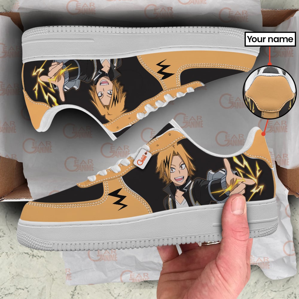 Baskets Anime Denki Kaminari Chargebolt Personalized en Cuir Chaussures Basses Unisexes Anime Manga
